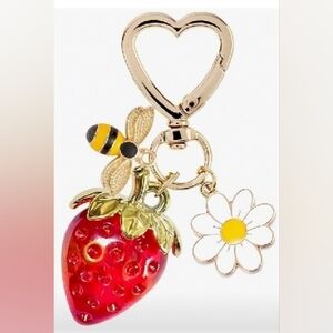 CLERANCE Kate Spade Strawberry and Bee Keychain